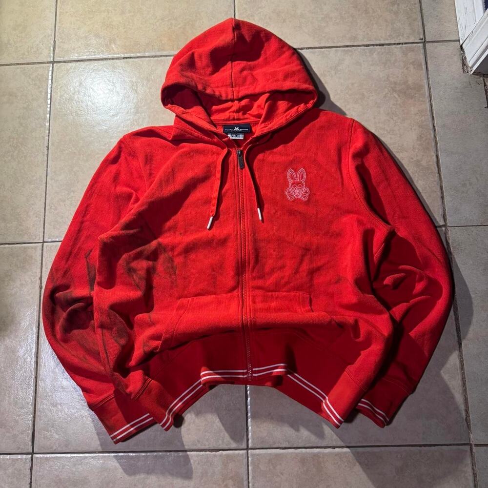 Y2k psycho bunny orange zip